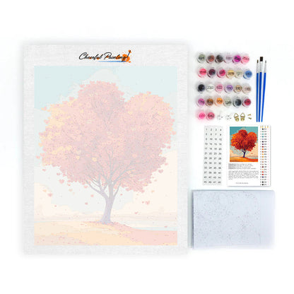 Heart-Shaped Tree - Paint by Numbers