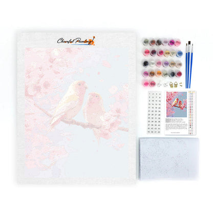 Spring Lovebirds - Paint by Numbers
