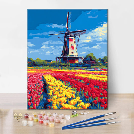 Tulip Windmill - Paint by Numbers