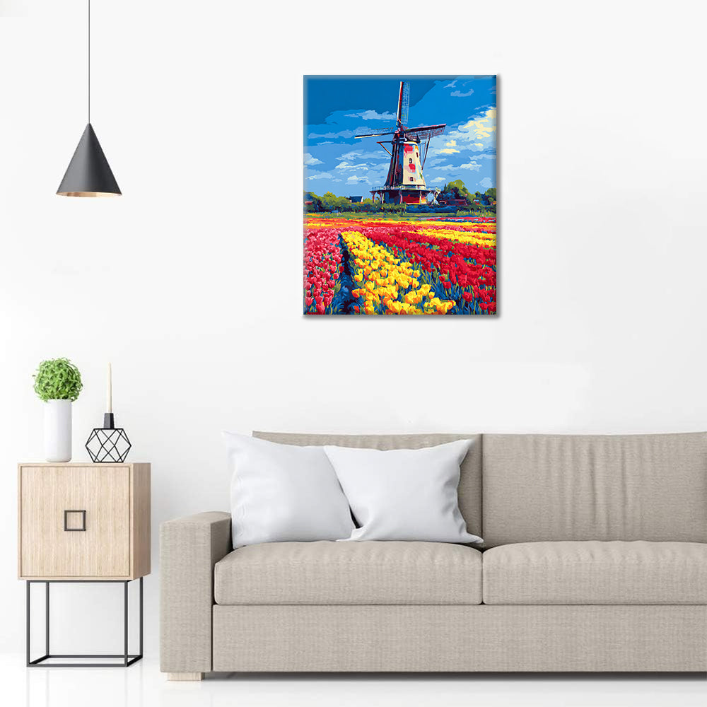 Tulip Windmill - Paint by Numbers