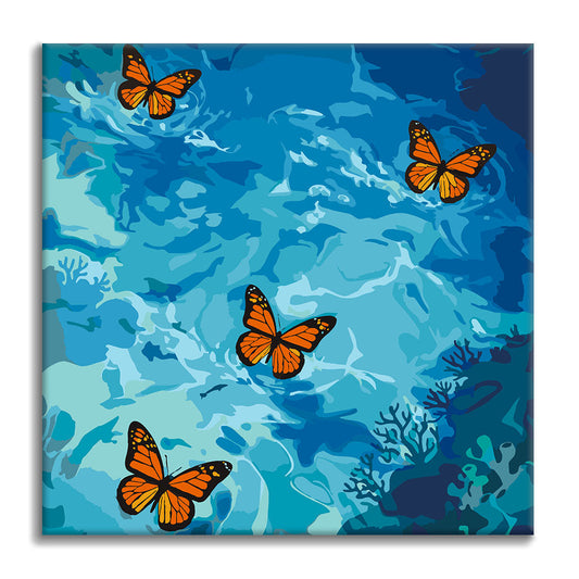 Cerulean Flight - Mini Paint by numbers