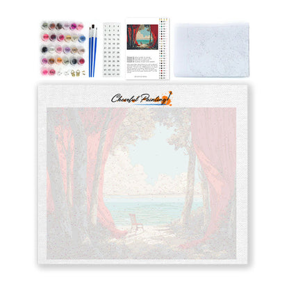 The Sea Behind the Curtain - Paint by Numbers