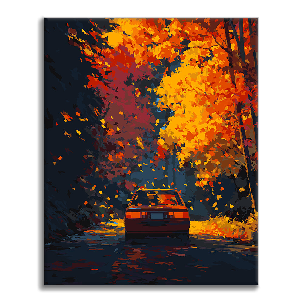 Autumn Leaf Drive - Paint by Numbers