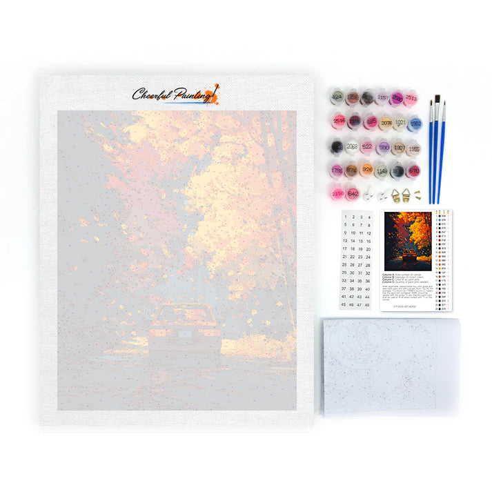 Autumn Leaf Drive - Paint by Numbers