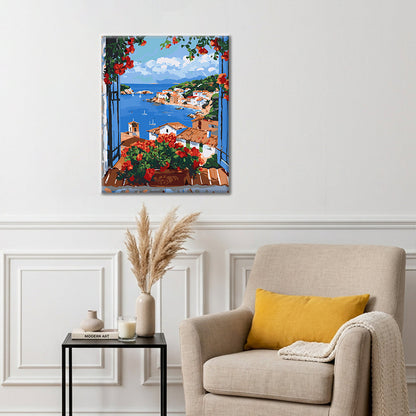 Balcony Geraniums - Paint by Numbers