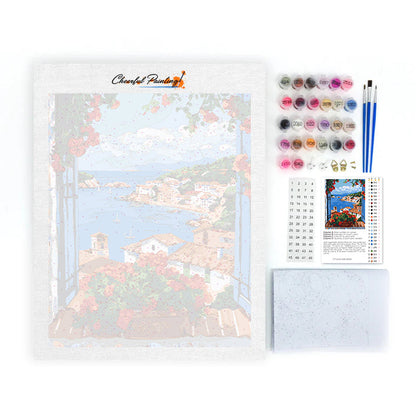 Balcony Geraniums - Paint by Numbers