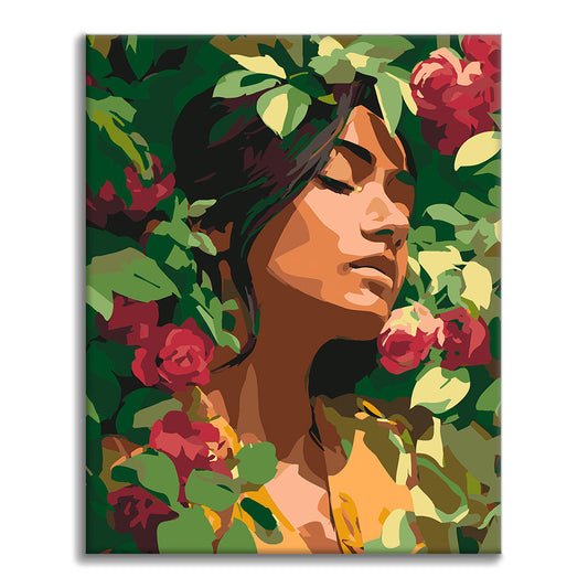 Flower Girl - Paint by Numbers