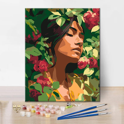 Flower Girl - Paint by Numbers
