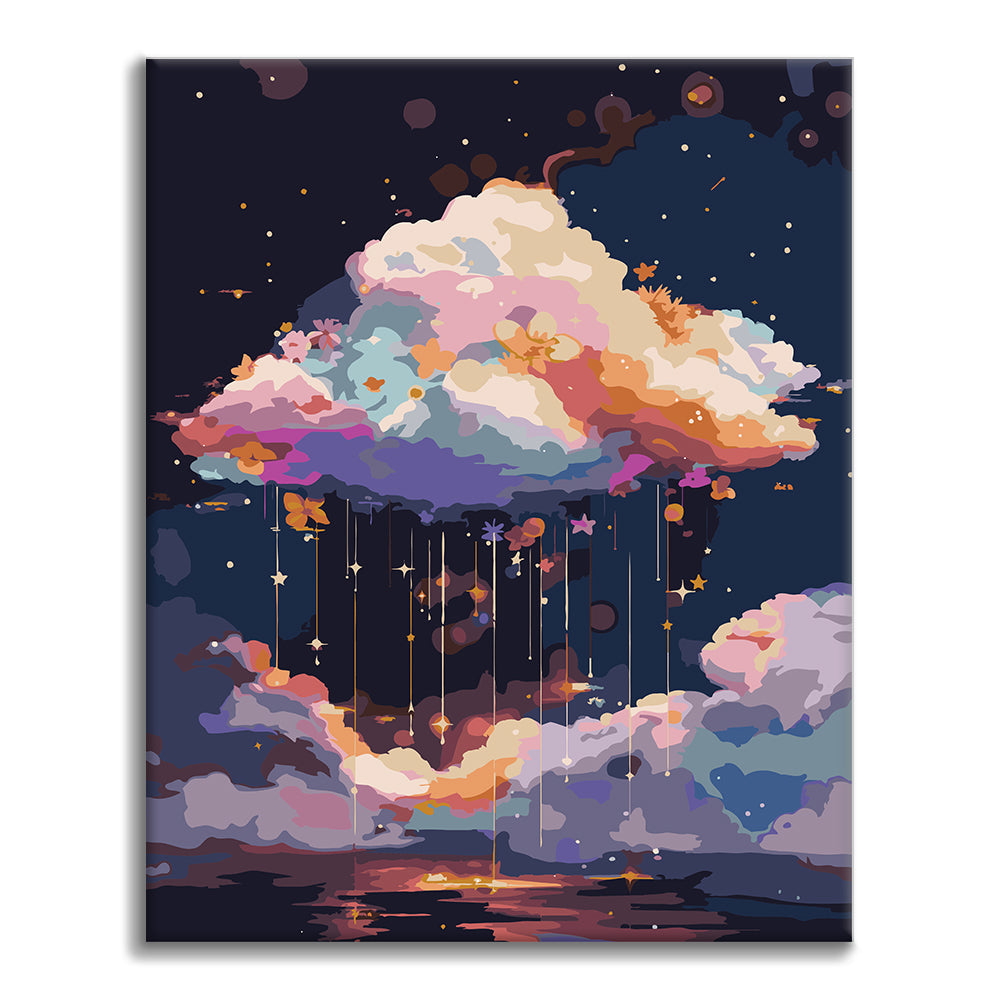 Galactic Floral Dream - Paint by Numbers