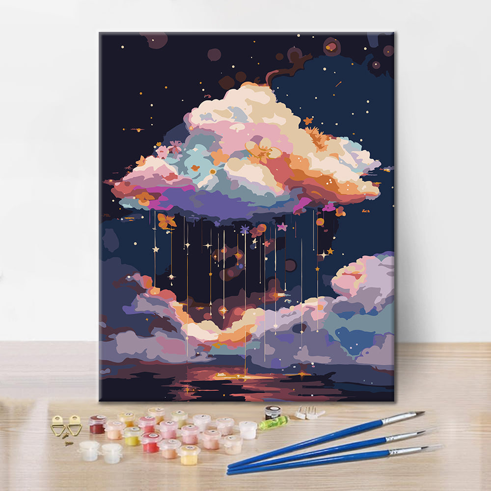 Galactic Floral Dream - Paint by Numbers