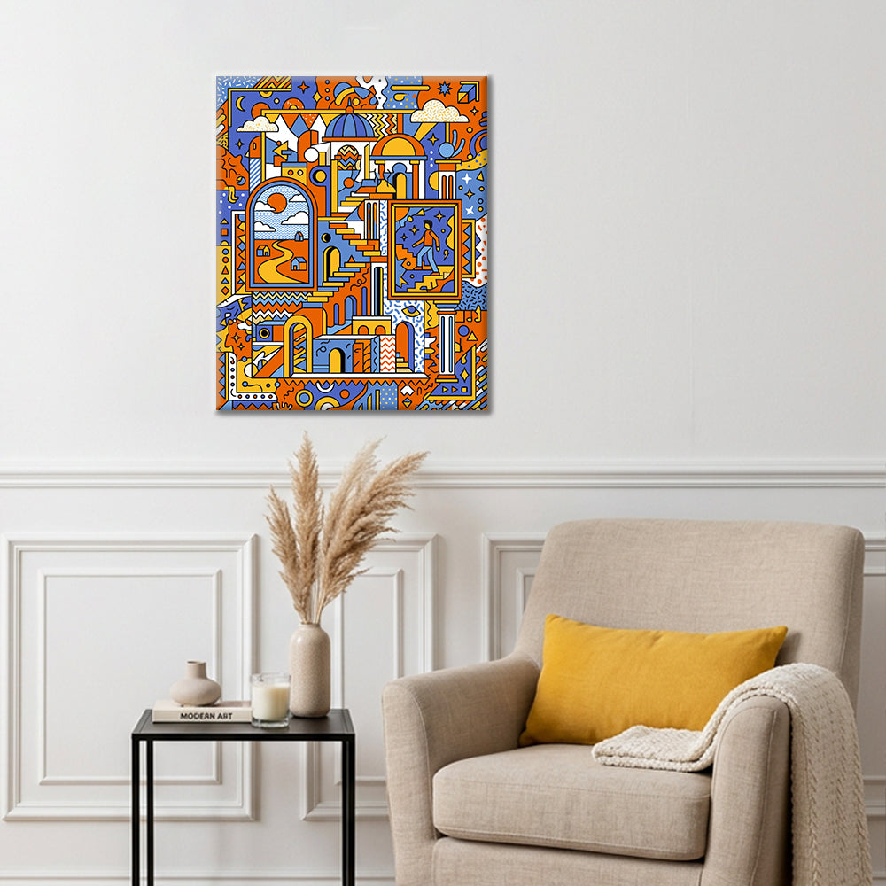 Geometric Dreamscape - Paint by Numbers