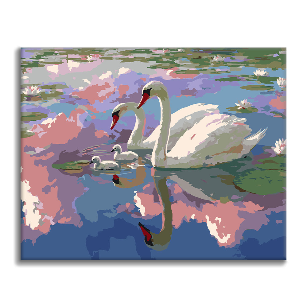 Lagoon Swans - Paint by Numbers