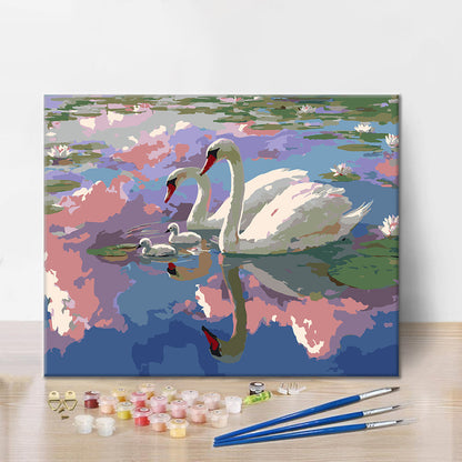 Lagoon Swans - Paint by Numbers