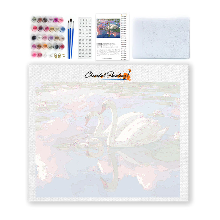 Lagoon Swans - Paint by Numbers