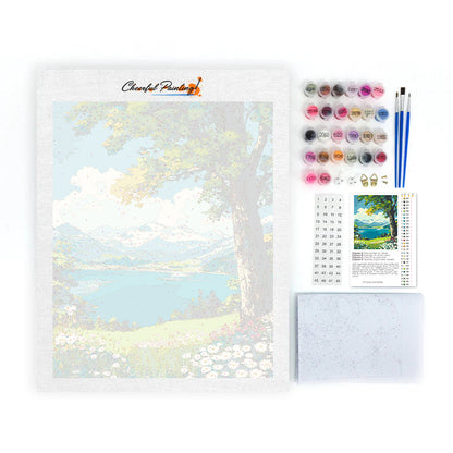 Lakeside Blossoms - Paint by Numbers