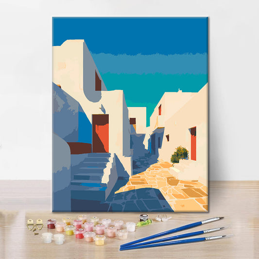 Pure white alley - Paint by Numbers