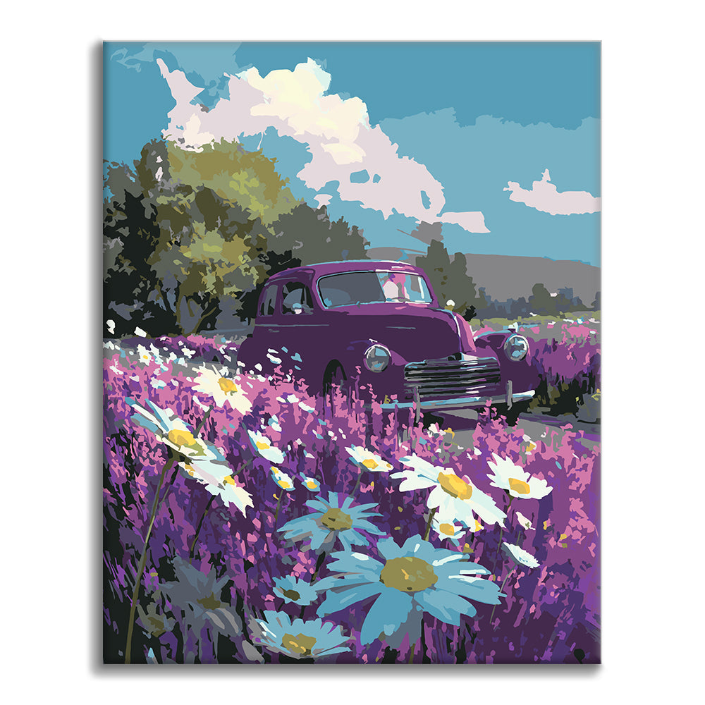 Purple Field Ride - Paint by Numbers