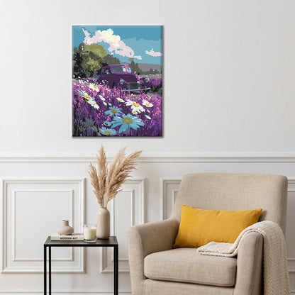 Purple Field Ride - Paint by Numbers