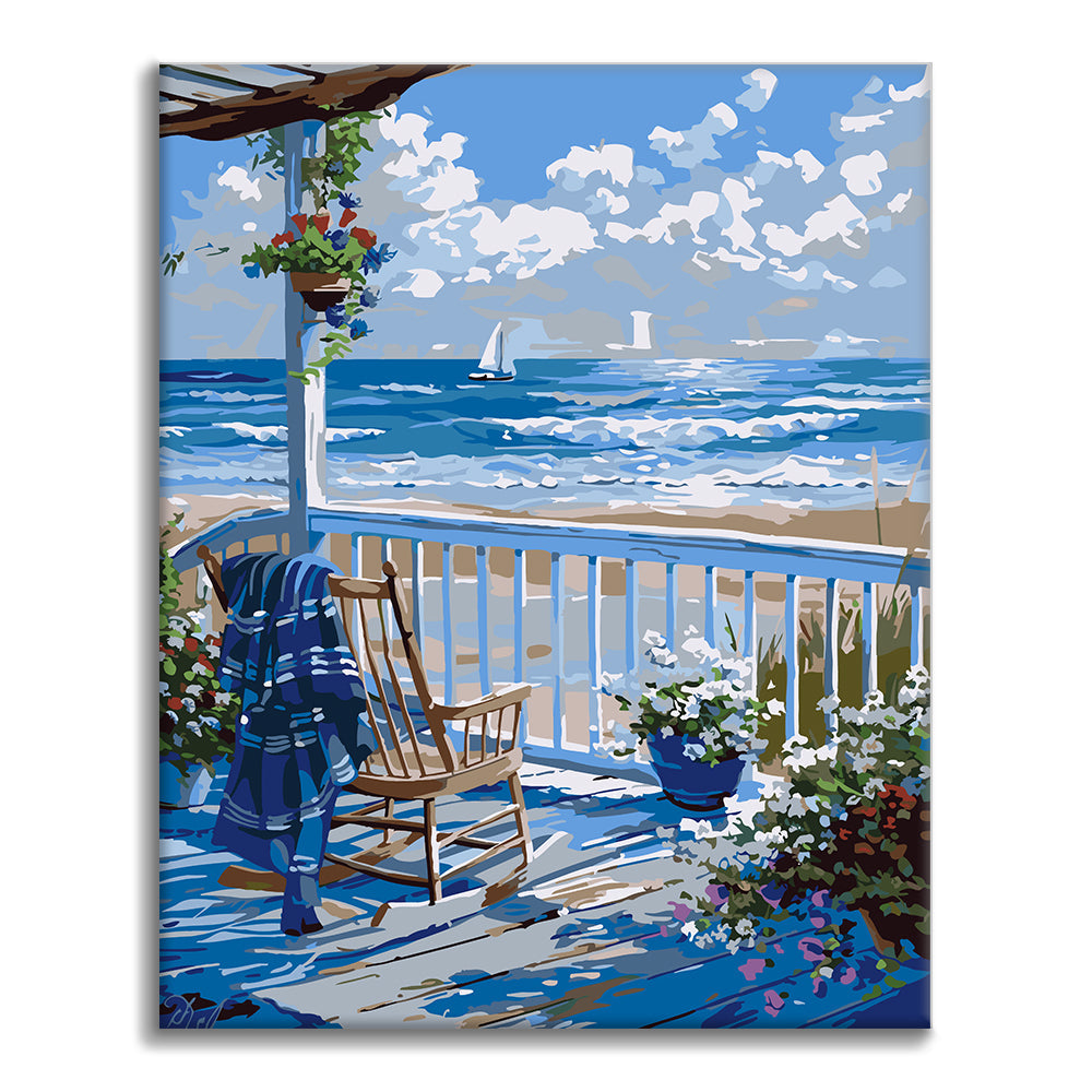 Seaside Terrace Afternoon - Paint by Numbers