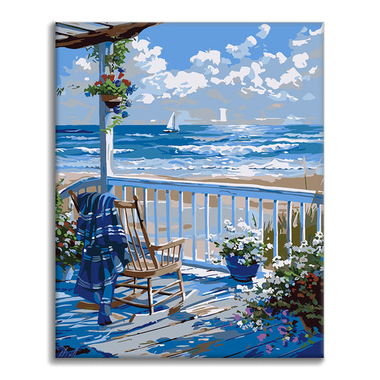 Seaside Terrace Afternoon - Paint by Numbers