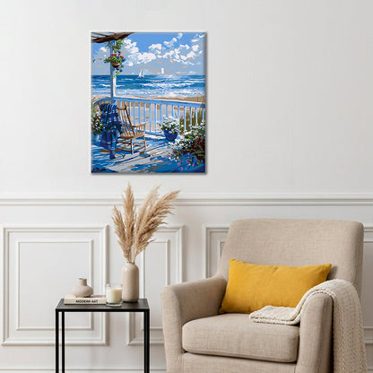 Seaside Terrace Afternoon - Paint by Numbers