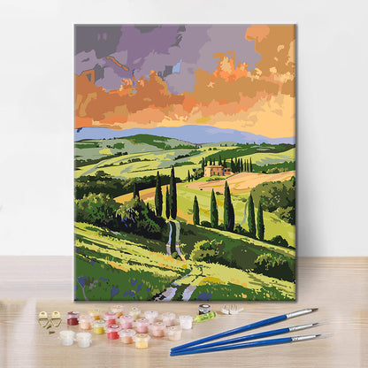 Tuscan Cypress - Paint by Numbers