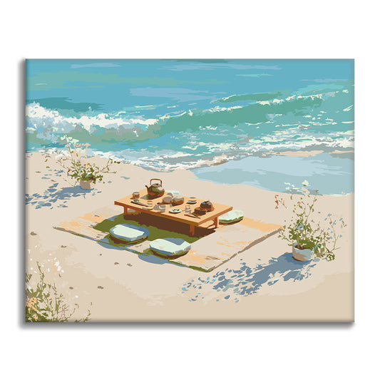 Beachside Tea - Paint by Numbers