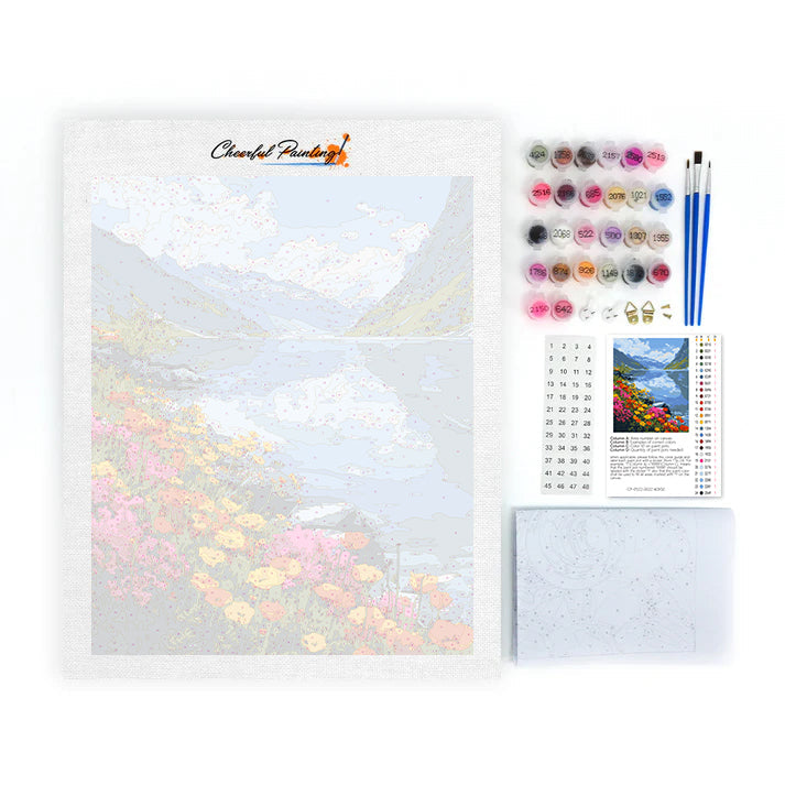 Blooming Lake - Paint by Numbers