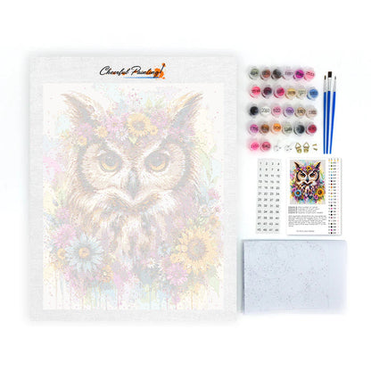 Blooming Owl - Paint by Numbers