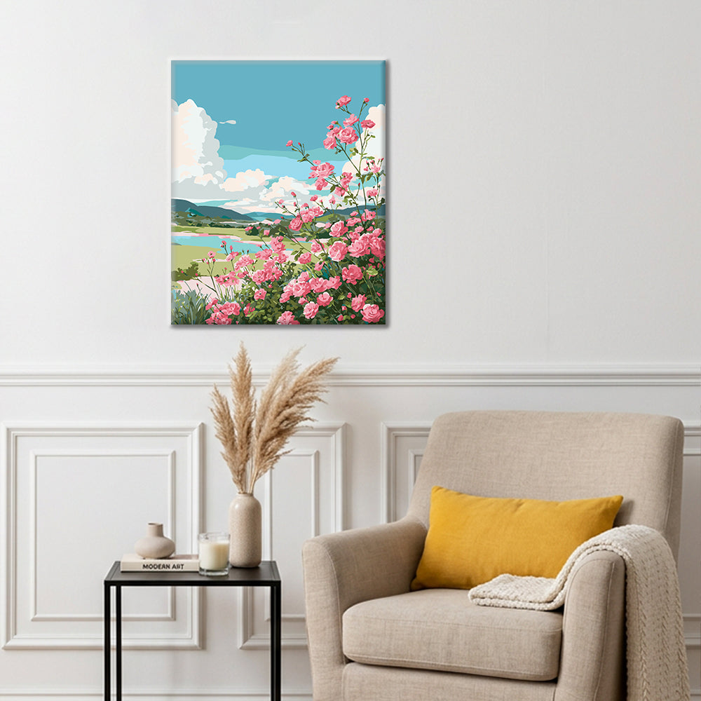 Blooming Vista - Paint by Numbers