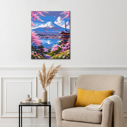Cherry Blossom View - Paint by Numbers