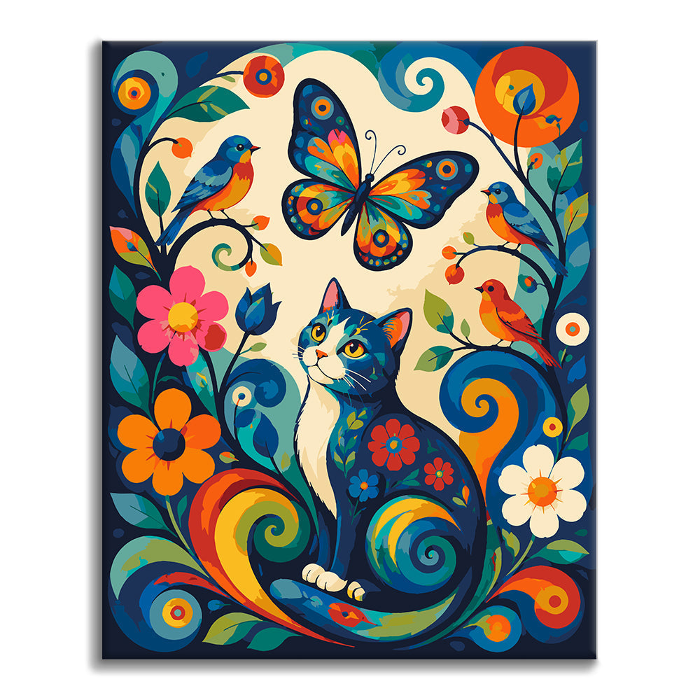 Garden Cat - Paint by Numbers