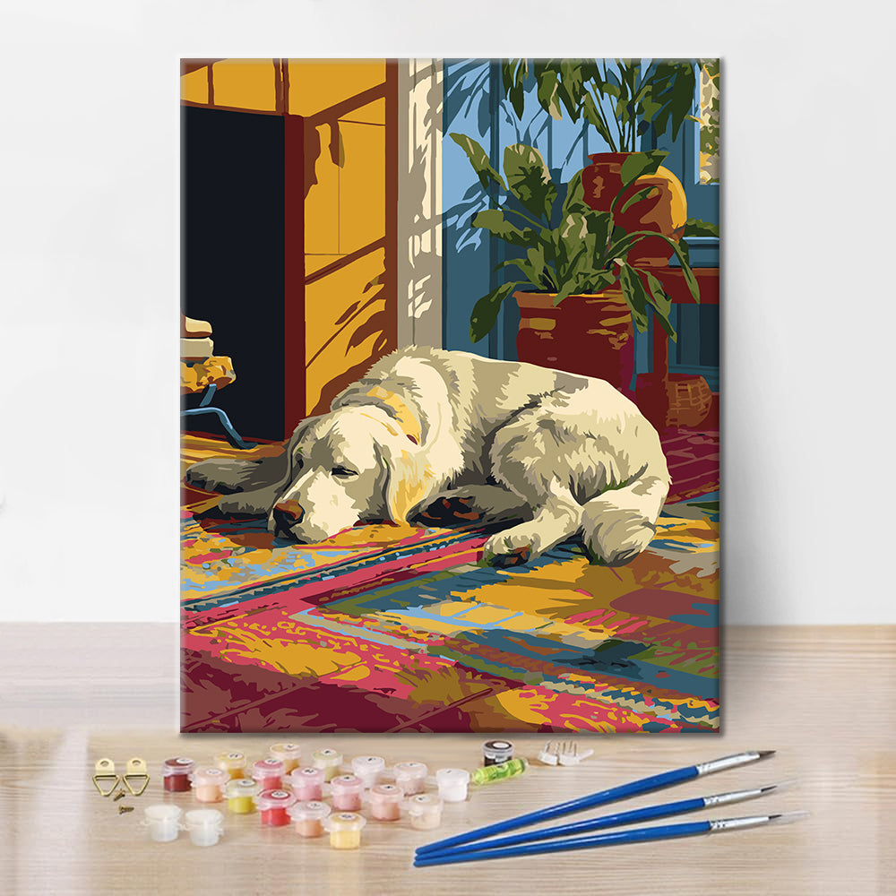 Lazy Golden Retriever - Paint by Numbers
