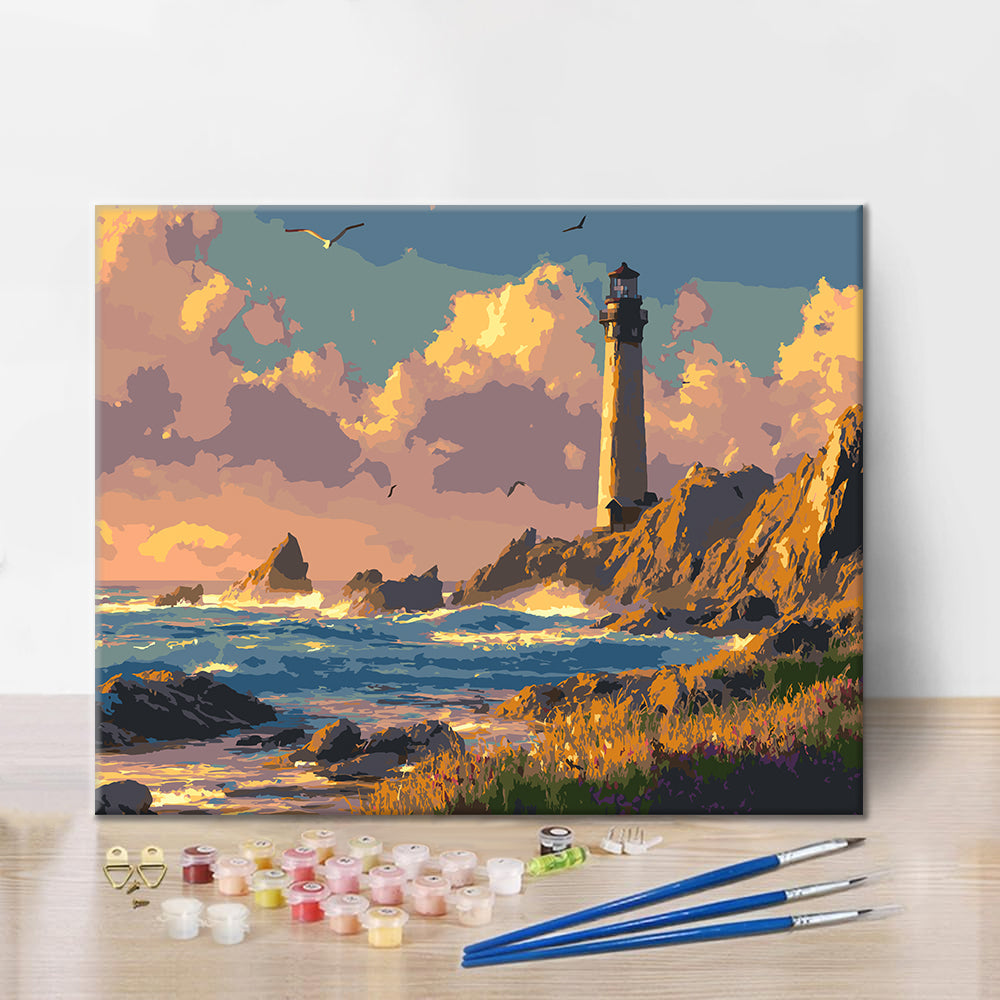 Lighthouse Glow - Paint by Numbers