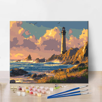 Lighthouse Glow - Paint by Numbers