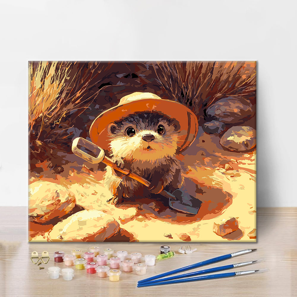 Little Beach Excavator - Paint by Numbers