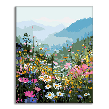 Mountain Bloom - Paint by Numbers