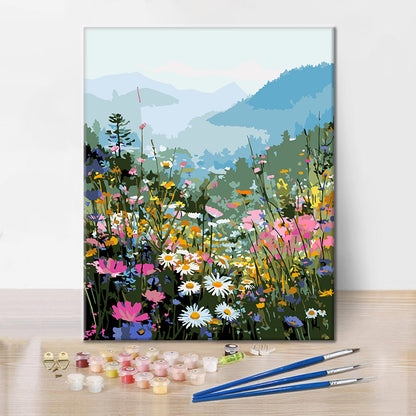 Mountain Bloom - Paint by Numbers