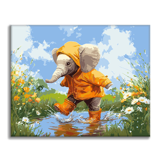 Rainy Elephant - Paint by Numbers