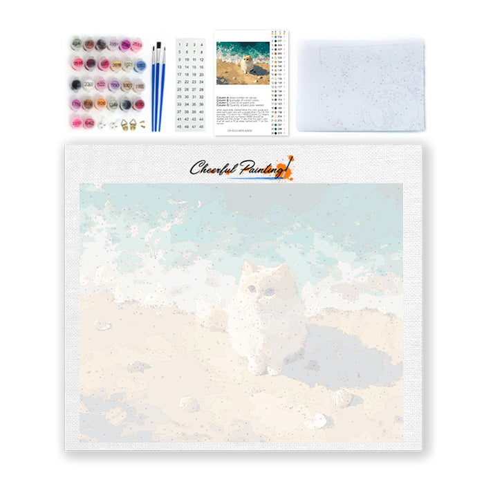 Seaside Kitten - Paint by Numbers