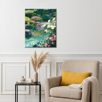 Serene Garden Reflections - Paint by Numbers