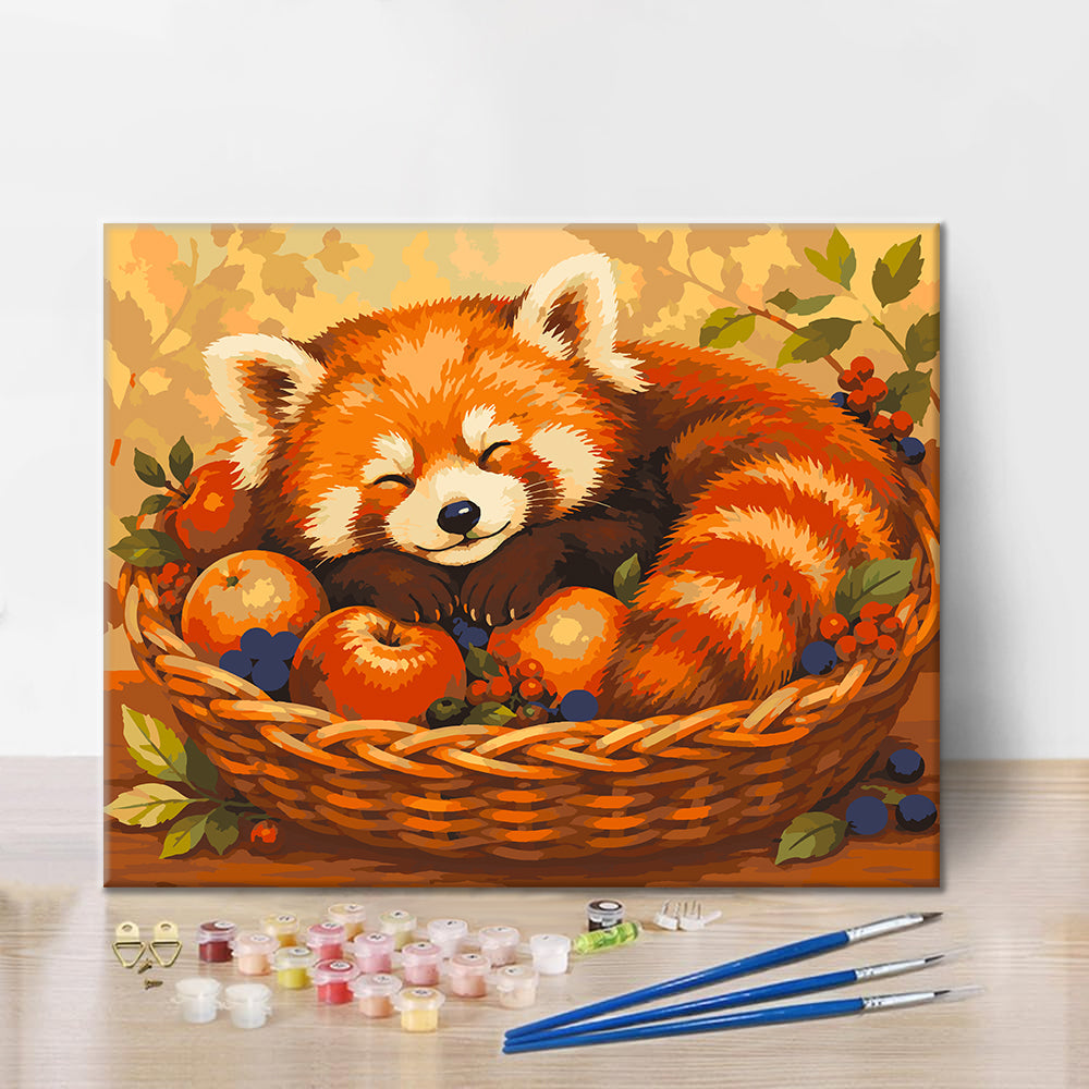 Sleeping Red Panda - Paint by Numbers