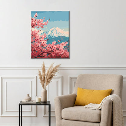 Spring at Fuji - Paint by Numbers