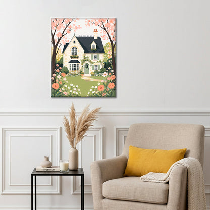 Spring Cottage - Paint by Numbers