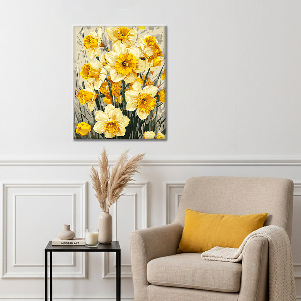 Spring Daffodils - Paint by Numbers