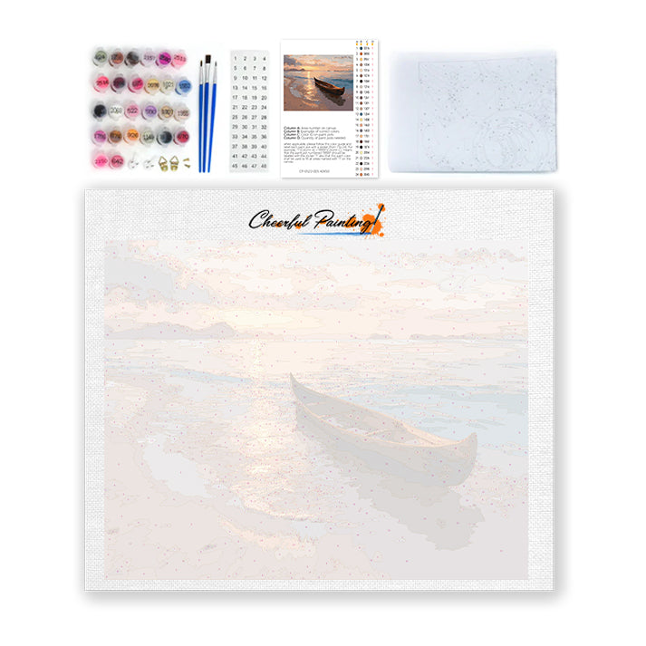 Sunset Canoe - Paint by Numbers