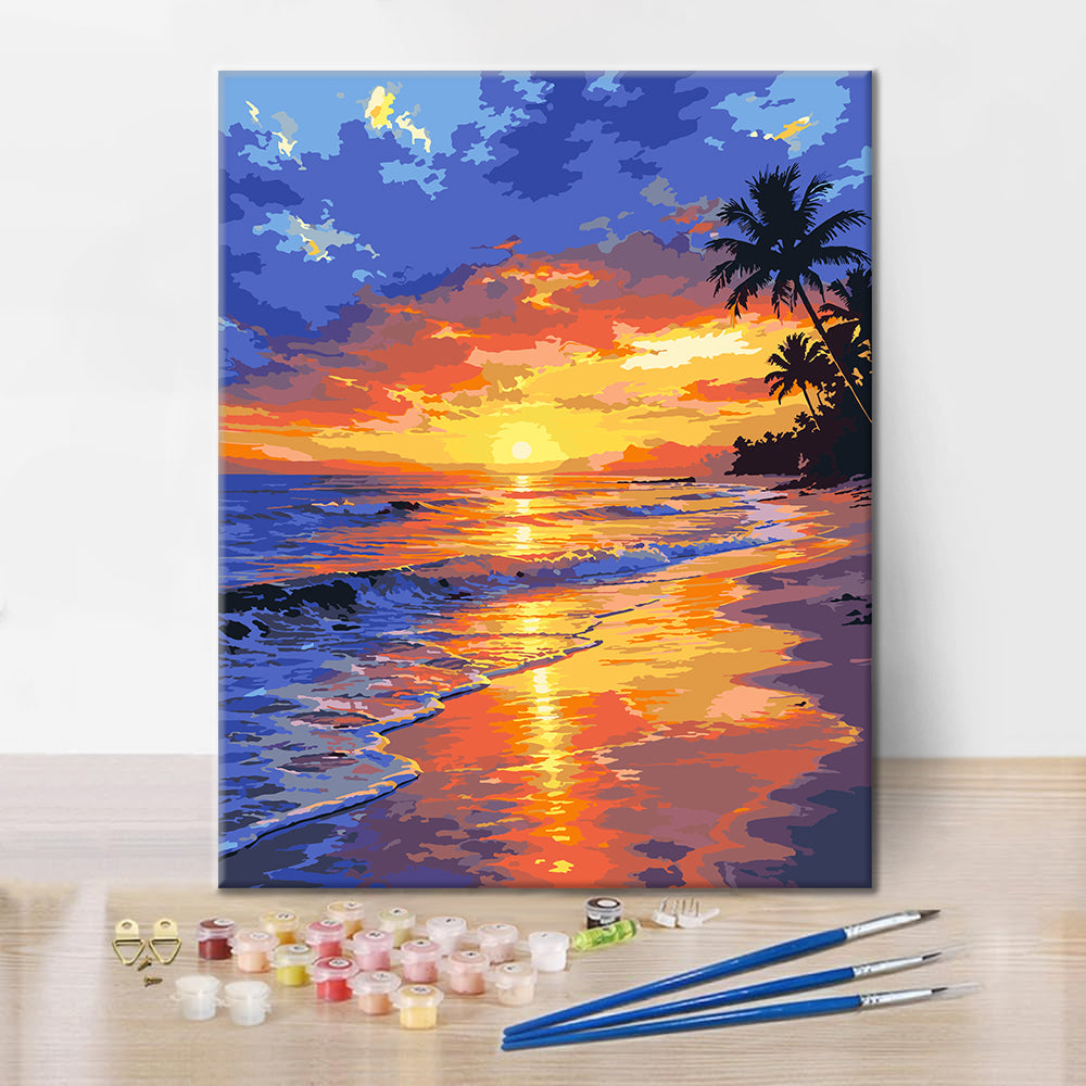 Tropical Sunset - Paint by Numbers