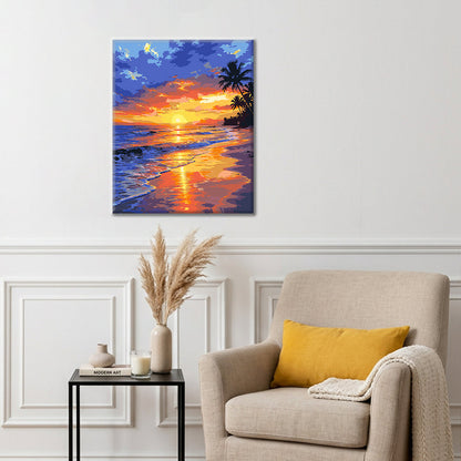 Tropical Sunset - Paint by Numbers