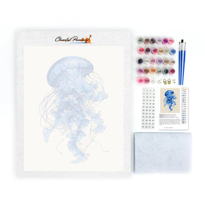 Blue Bloom Jellyfish - Paint by Numbers