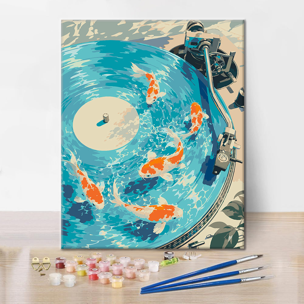 Koi on the Record - Paint by Numbers